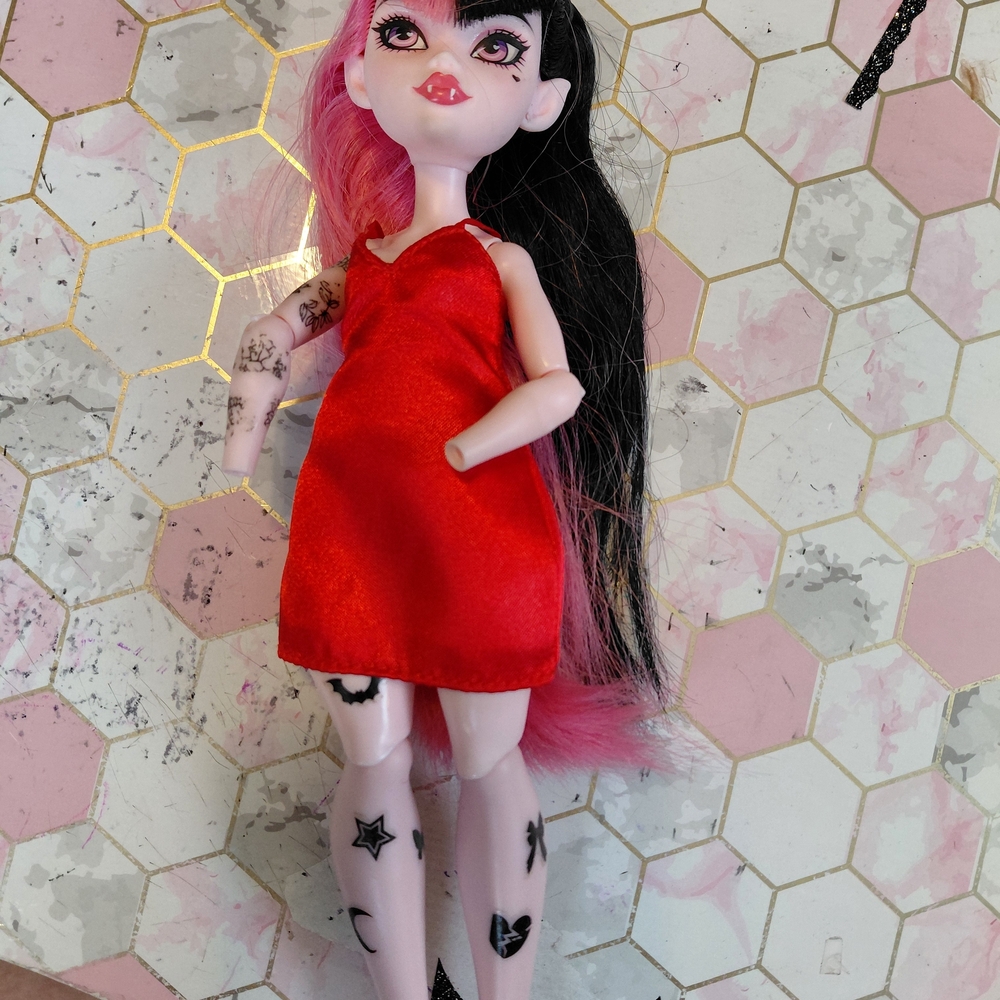 Red Dress Doll with Tattoos